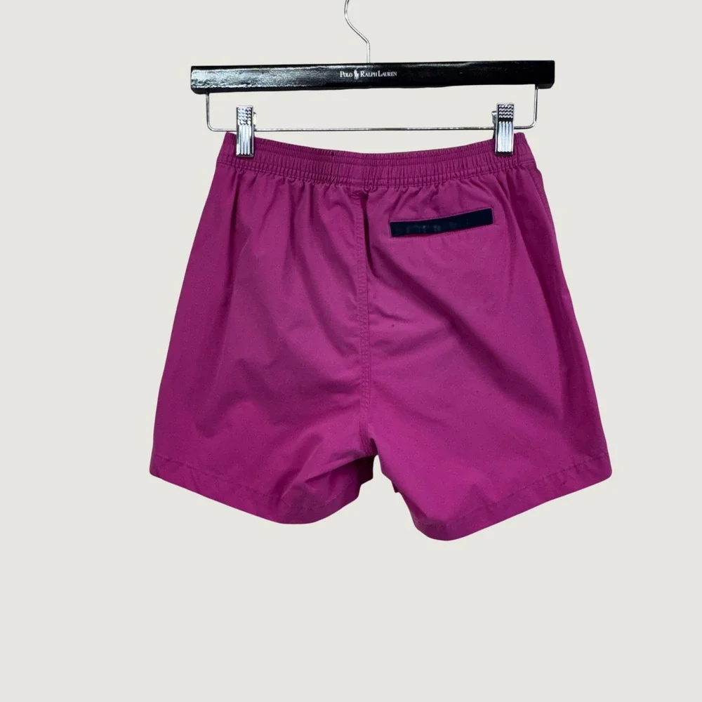 Psycho Bunny Boys Swim Trunks Size 10/12 Pink Preppy Beach Designer Shorts